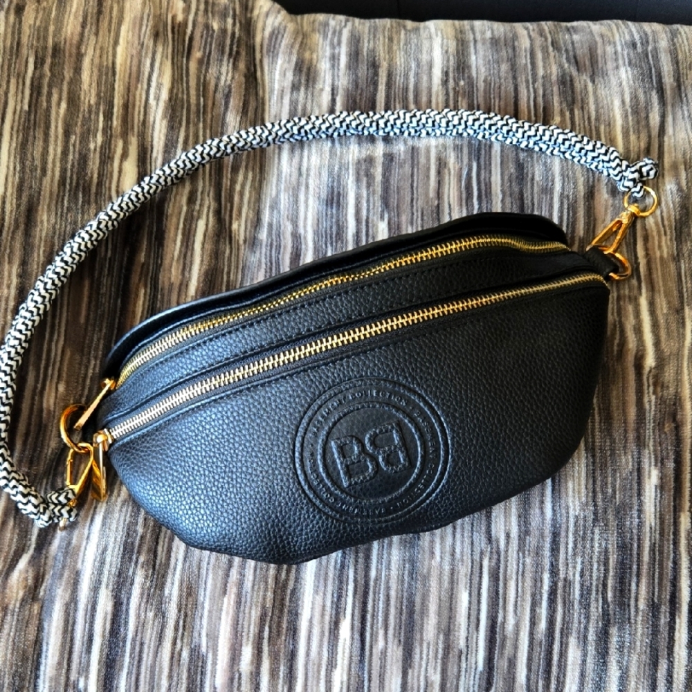 Black Leather Crossbody Bag
